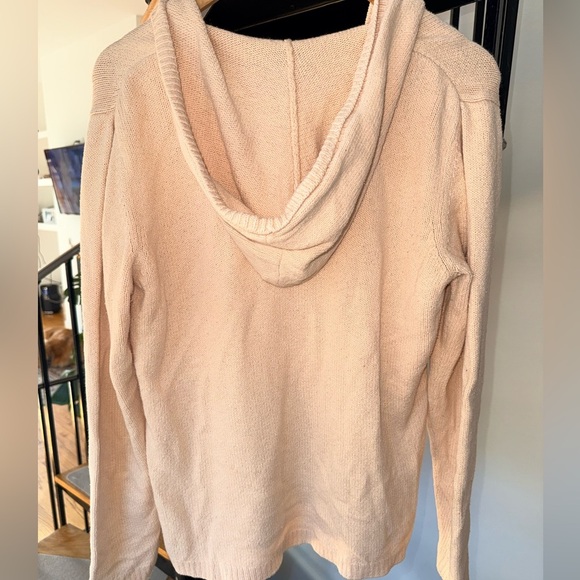 St John Bay Women’s Hooded Sweater Cream Color size L - Picture 2 of 8